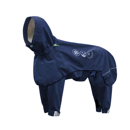 Impermeable para Perros con Cuatro Patas y Capucha Reflectante