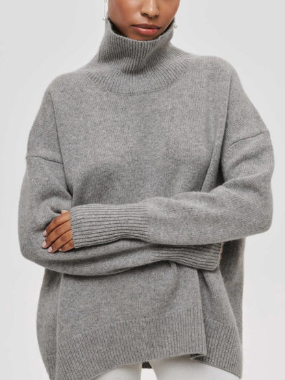 Jersey de cuello alto oversize para mujer
