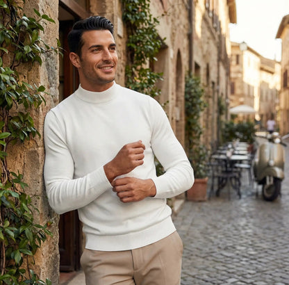 Jersey de cuello alto slim fit para hombre