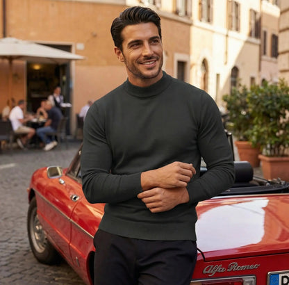 Jersey de cuello alto slim fit para hombre