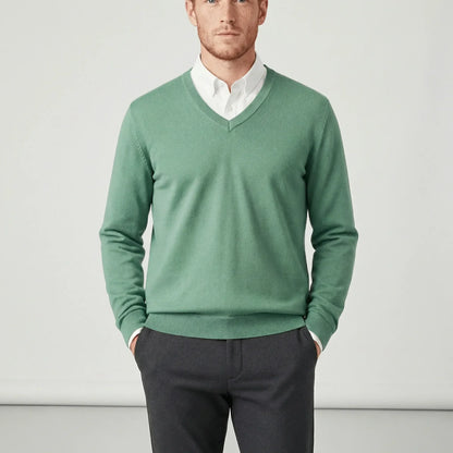 Jersey de cuello en V entallado