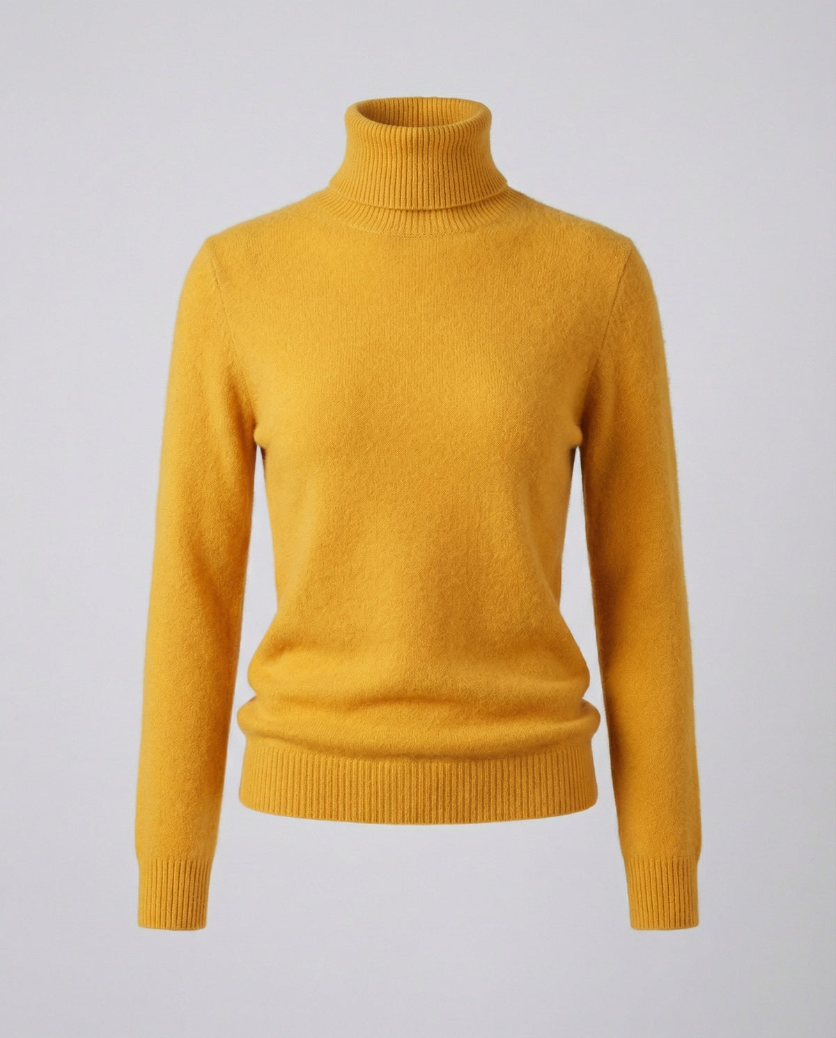 Jersey de cuello vuelto suave de cachemir para mujer