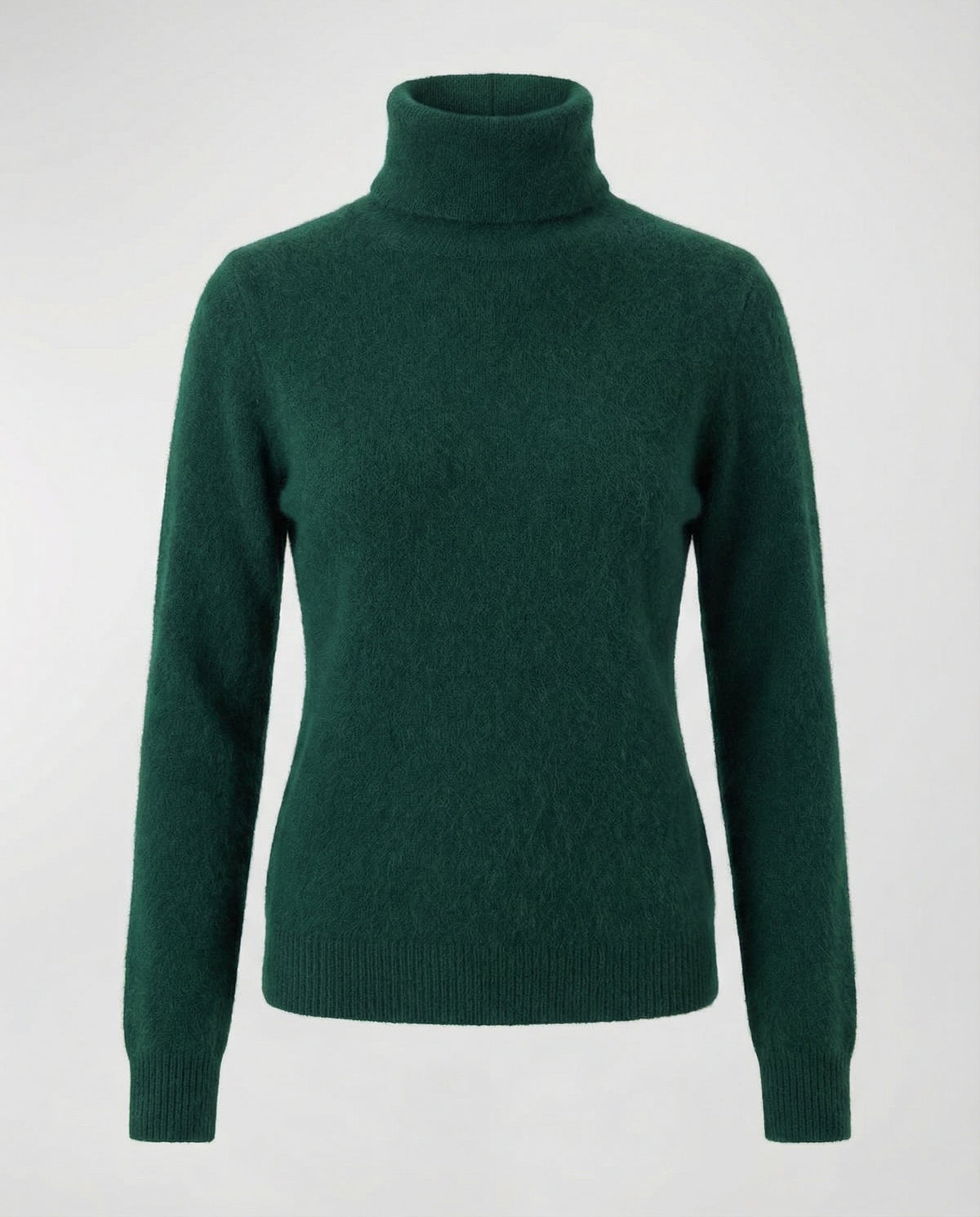 Jersey de cuello vuelto suave de cachemir para mujer