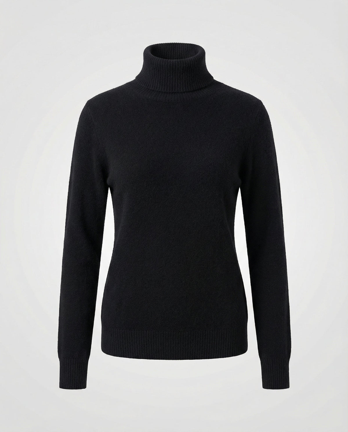 Jersey de cuello vuelto suave de cachemir para mujer
