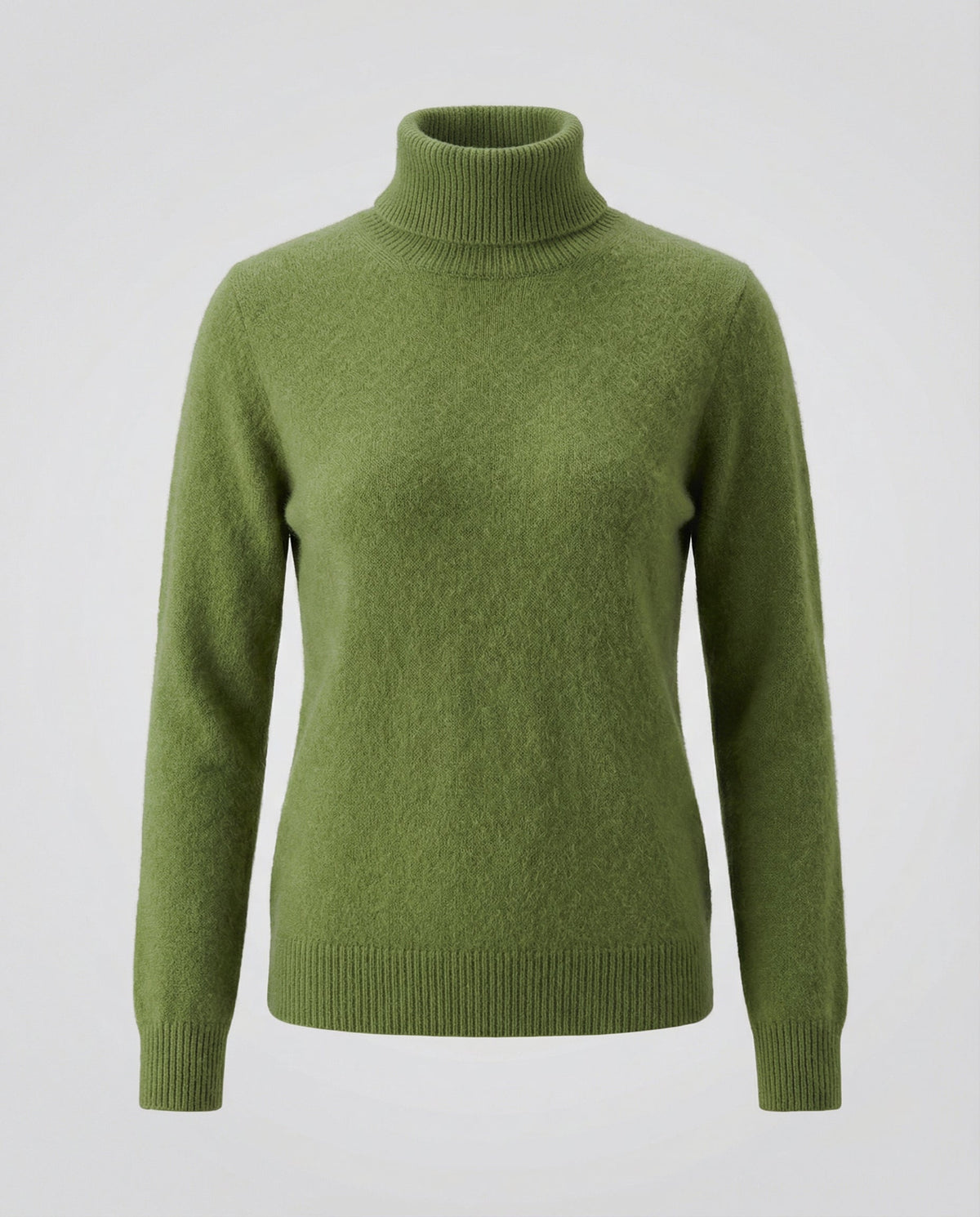 Jersey de cuello vuelto suave de cachemir para mujer