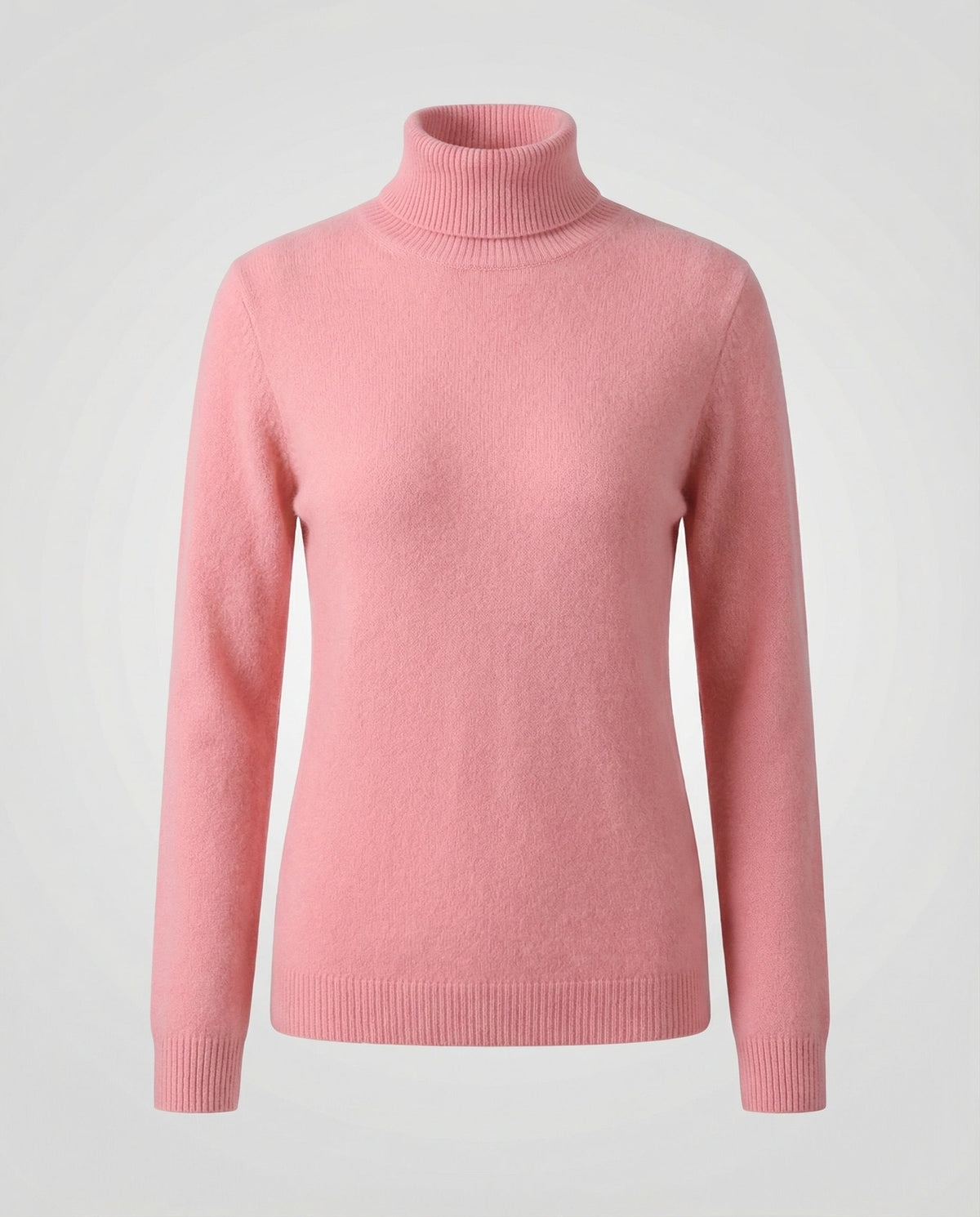 Jersey de cuello vuelto suave de cachemir para mujer