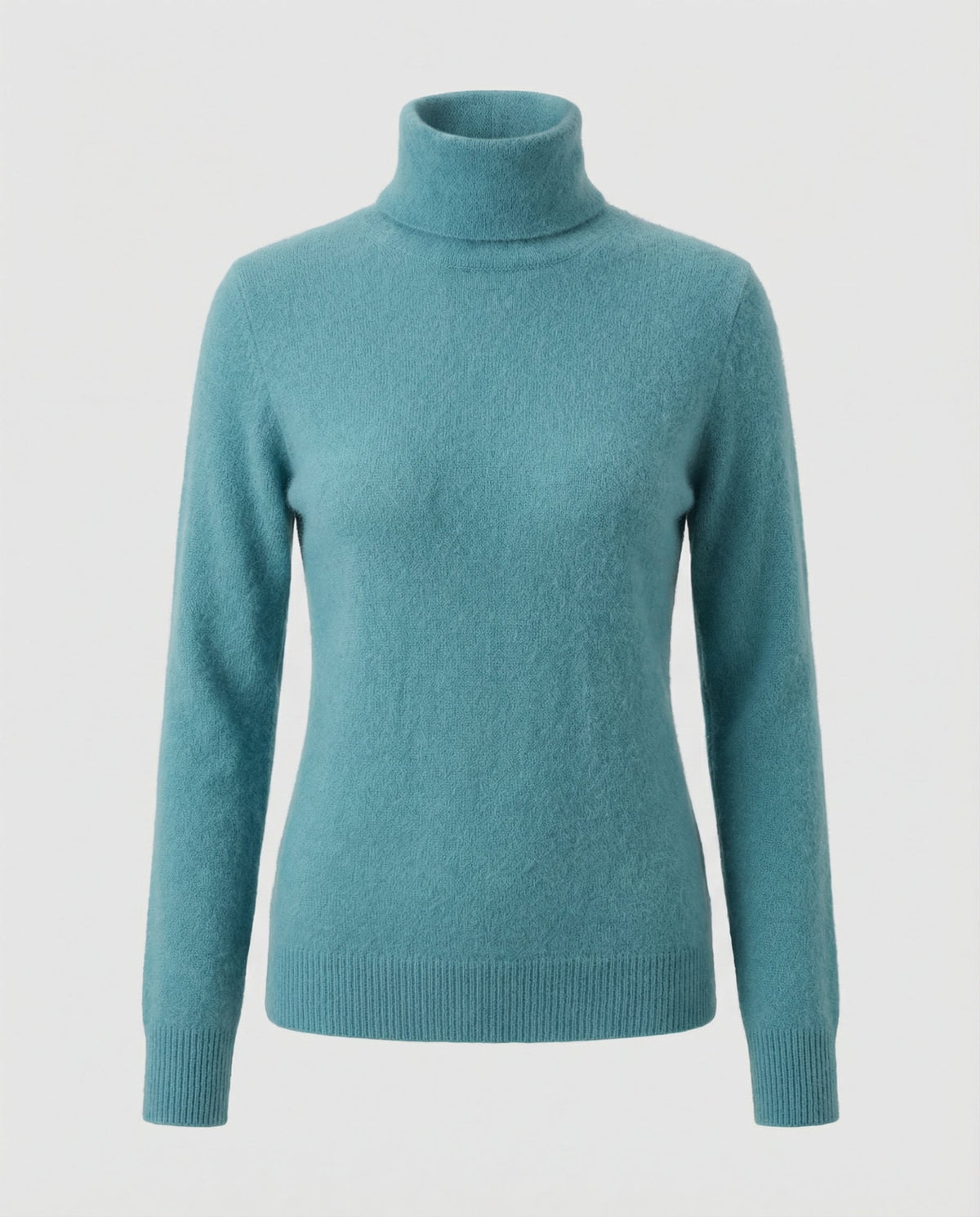 Jersey de cuello vuelto suave de cachemir para mujer