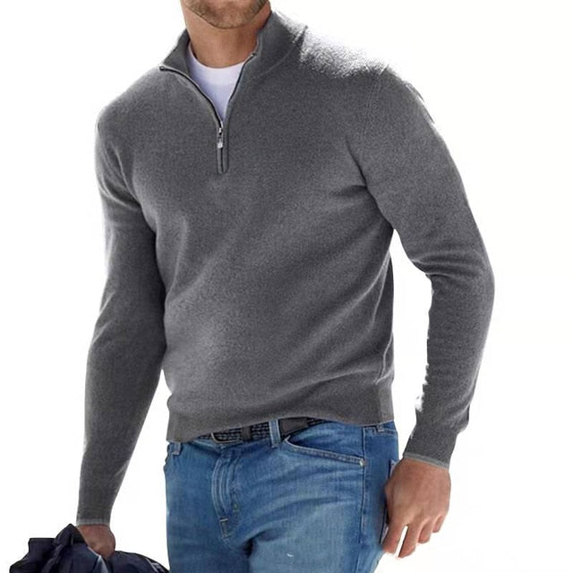Jersey de hombre con cuello de pico para otoño e invierno