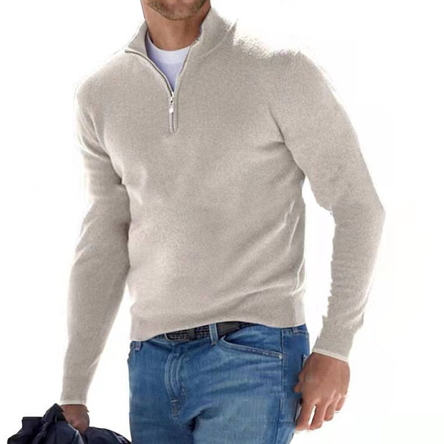 Jersey de hombre con cuello de pico para otoño e invierno