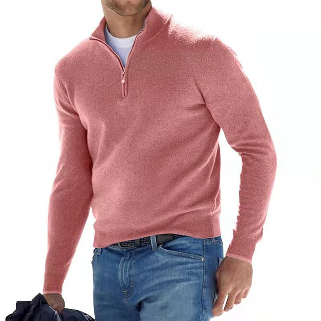 Jersey de hombre con cuello de pico para otoño e invierno