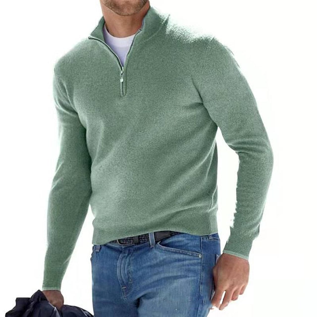 Jersey de hombre con cuello de pico para otoño e invierno
