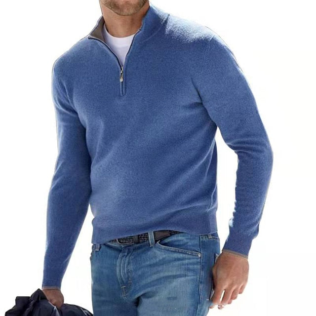 Jersey de hombre con cuello de pico para otoño e invierno