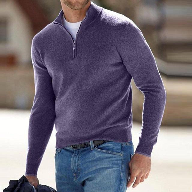 Jersey de hombre con cuello de pico para otoño e invierno