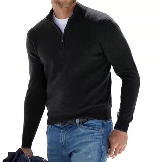 Jersey de hombre con cuello de pico para otoño e invierno