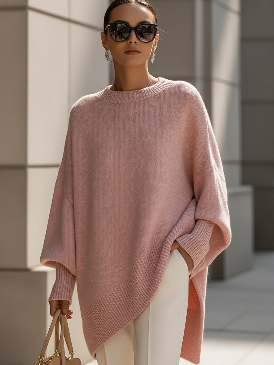 Jersey elegante con bajo asimétrico