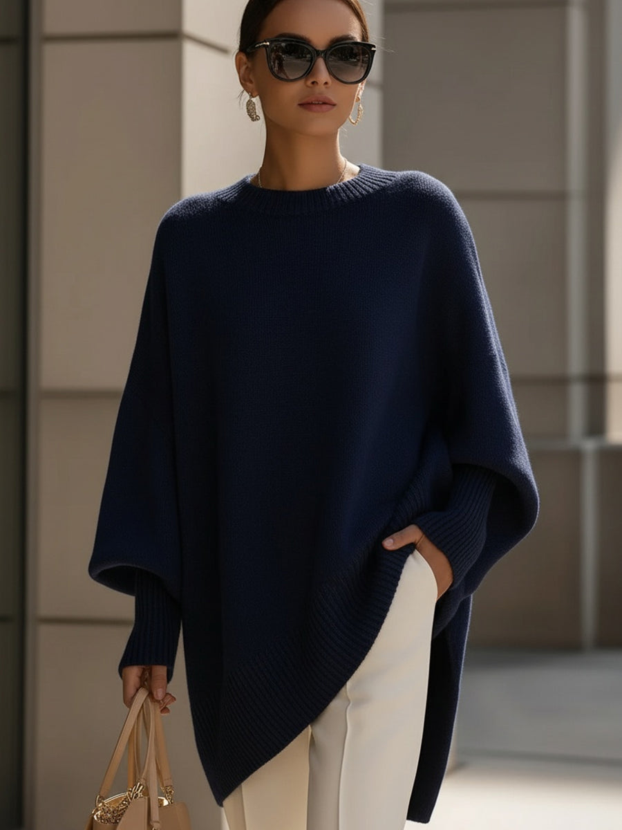 Jersey elegante con bajo asimétrico