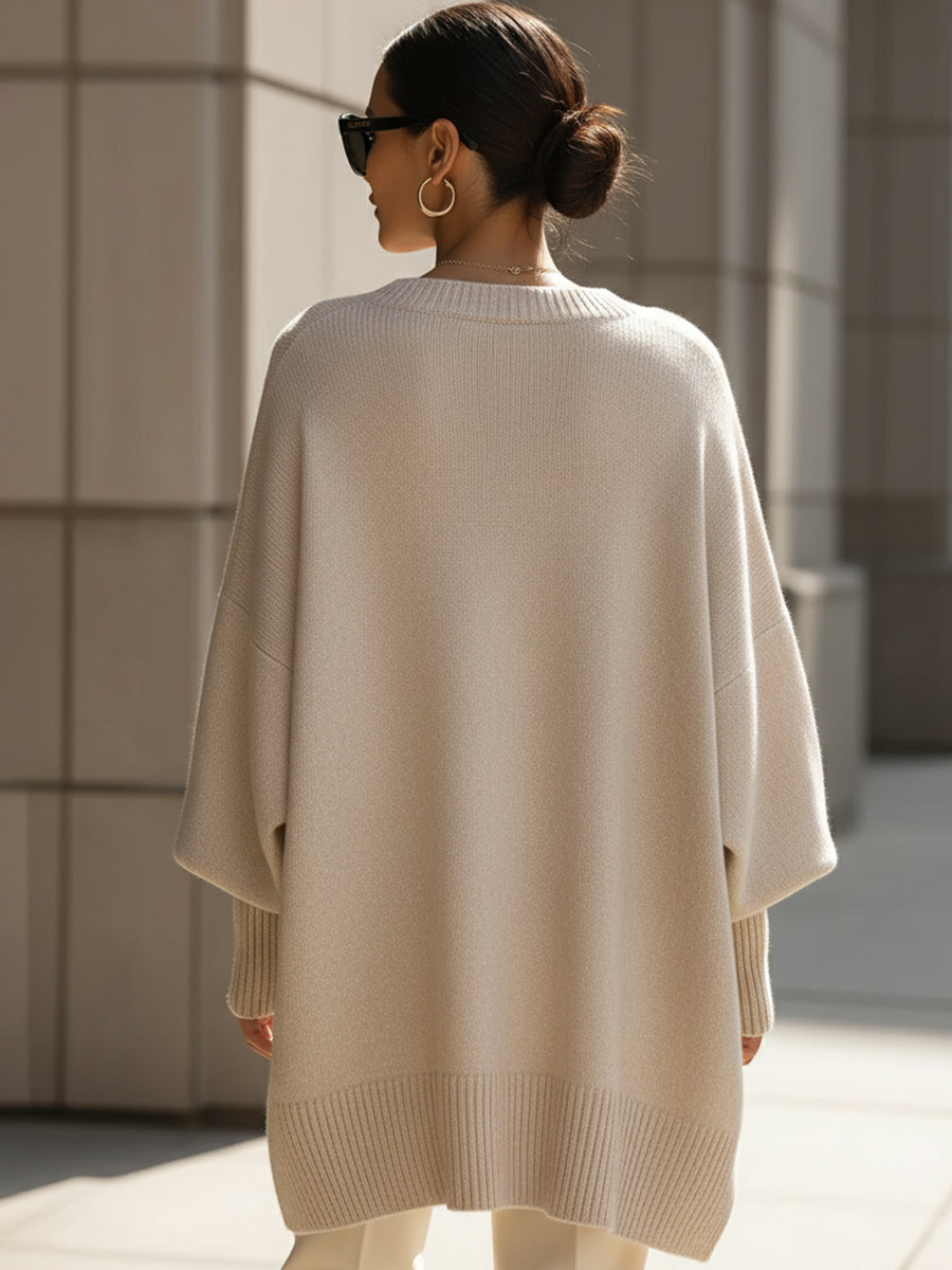 Jersey elegante con bajo asimétrico