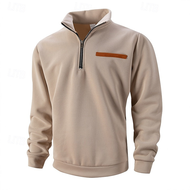 Jersey fino con cremallera corta
