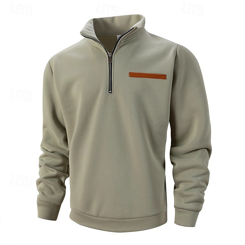 Jersey fino con cremallera corta