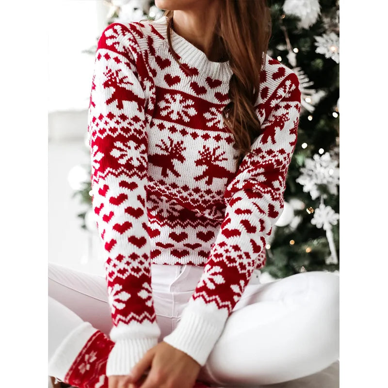 Jersey navideño de invierno para mujer