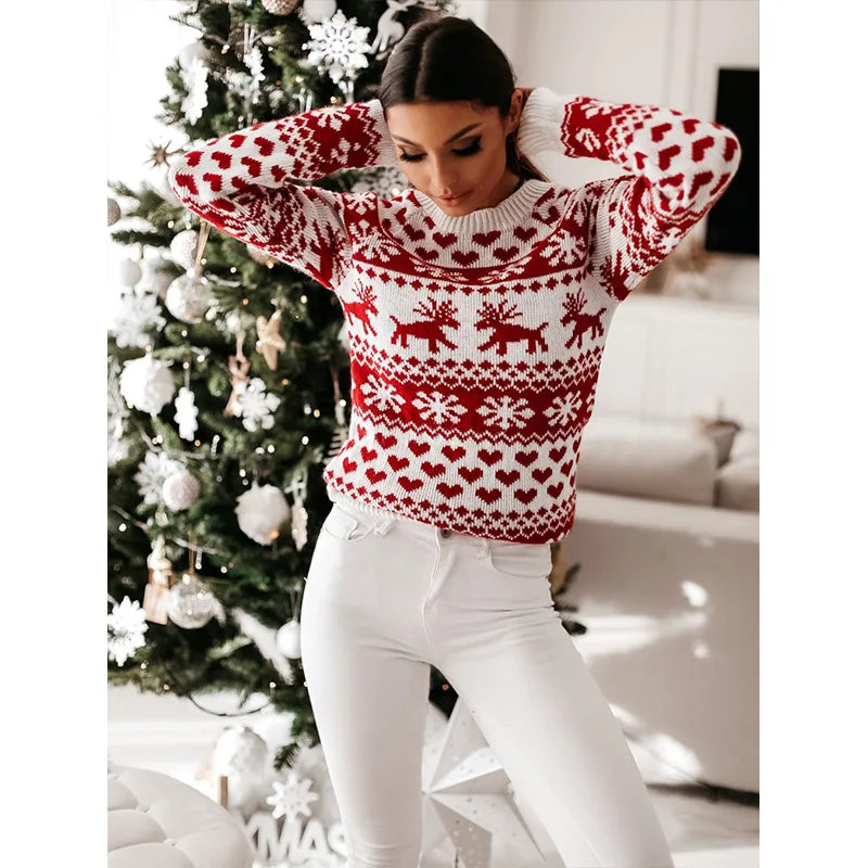 Jersey navideño de invierno para mujer