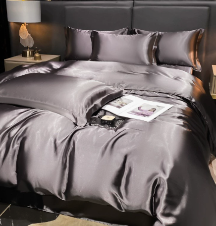 Juego completo de ropa de cama de seda de lujo