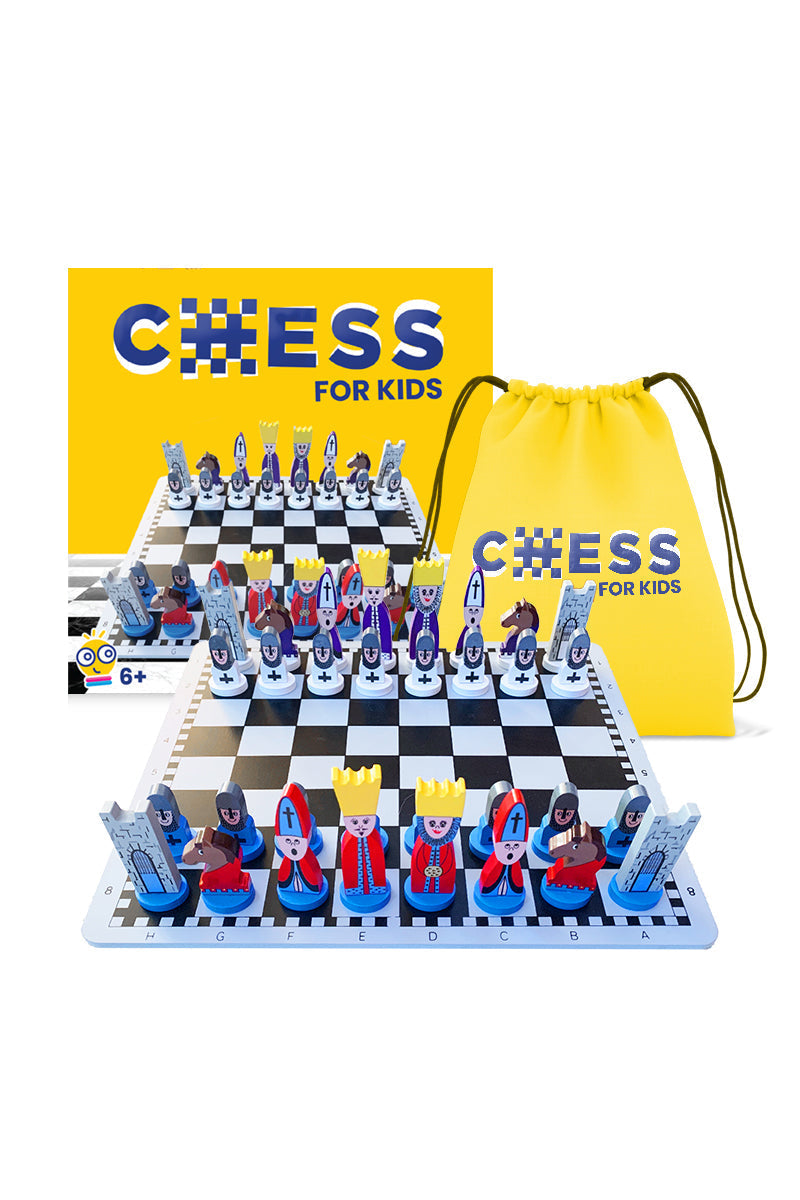 Juego de Ajedrez de Madera para Niños con Juego Estratégico Educativo