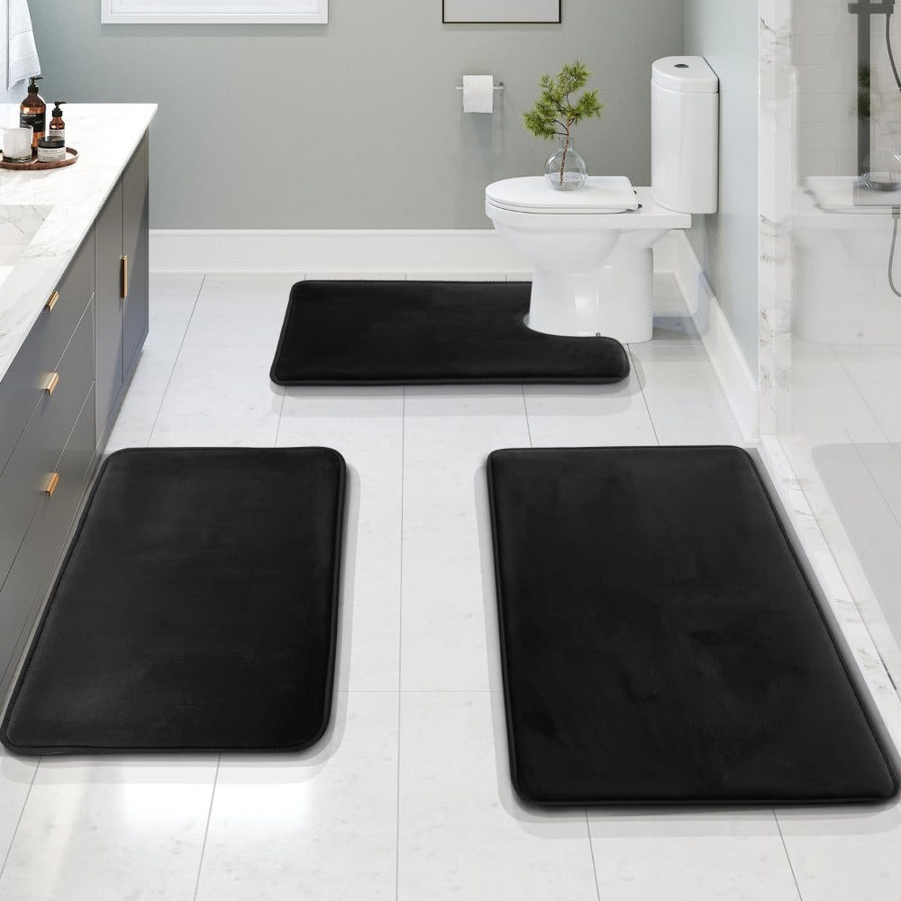 Juego de Alfombrillas de Baño de Espuma de Memoria Antideslizante Lavable | Selano