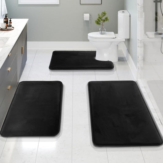 Juego de Alfombrillas de Baño de Espuma de Memoria Antideslizante Lavable | Selano