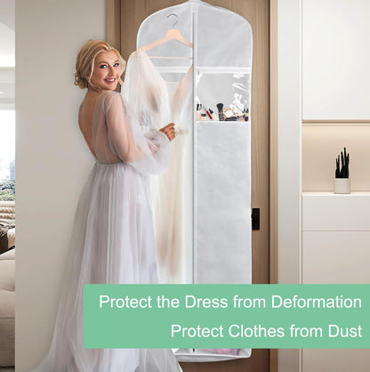 Juego de Almacenamiento para Vestido de Novia de Largo Completo – Funda para Vestido a Prueba de Polvo