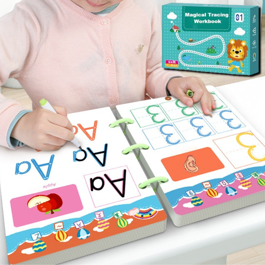 Juego de Cuadernos de Trazado Reutilizables para la Práctica Temprana de Escritura y Aprendizaje