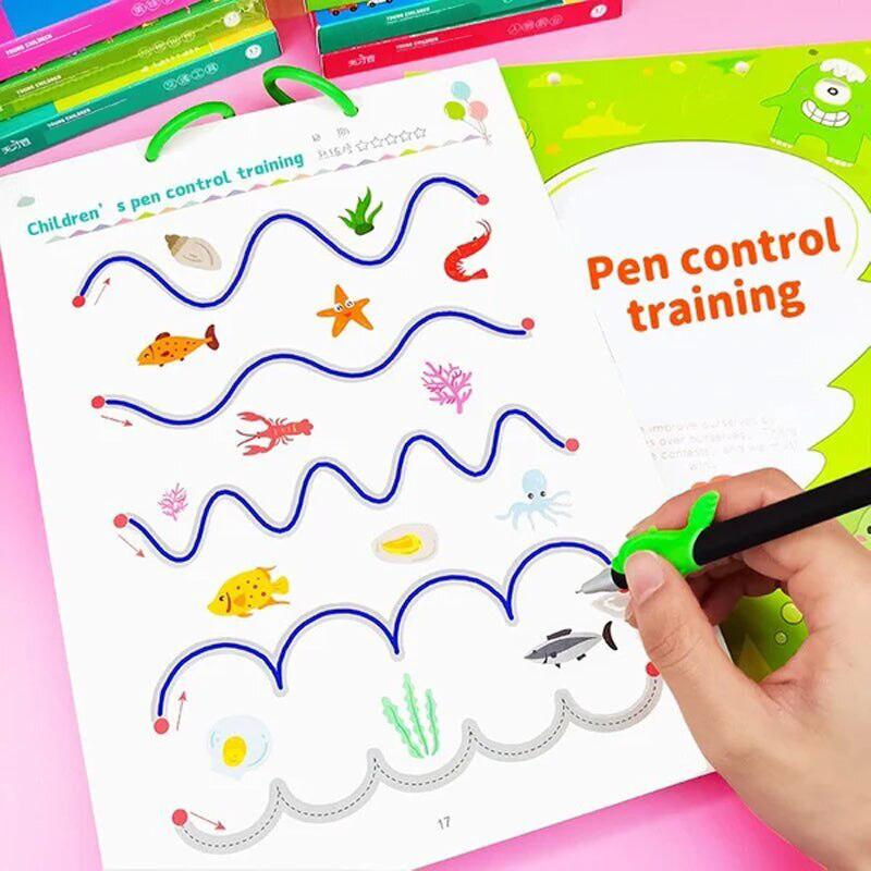 Juego de Cuadernos de Trazado Reutilizables para la Práctica Temprana de Escritura y Aprendizaje
