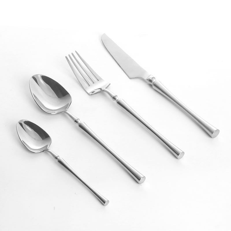 Juego de Cubiertos de Acero Inoxidable de 24 Piezas para Cenas Elegantes