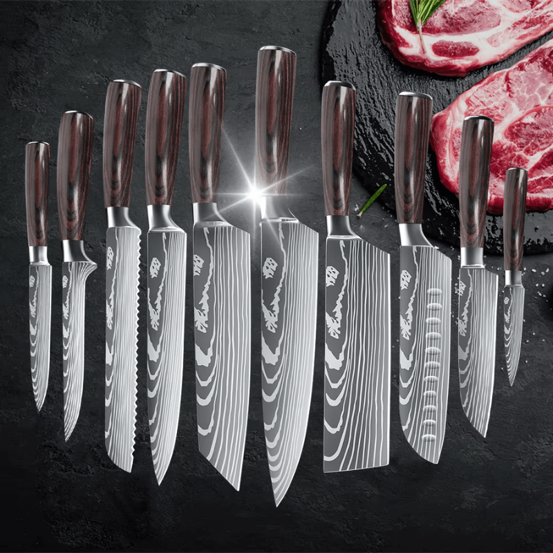 Juego de Cuchillos de Chef de Calidad Profesional y Diseño Elegante