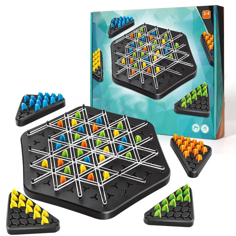 Juego de Estrategia Kettendreieck – Juego de Pensamiento Elegante para 2–4 Jugadores