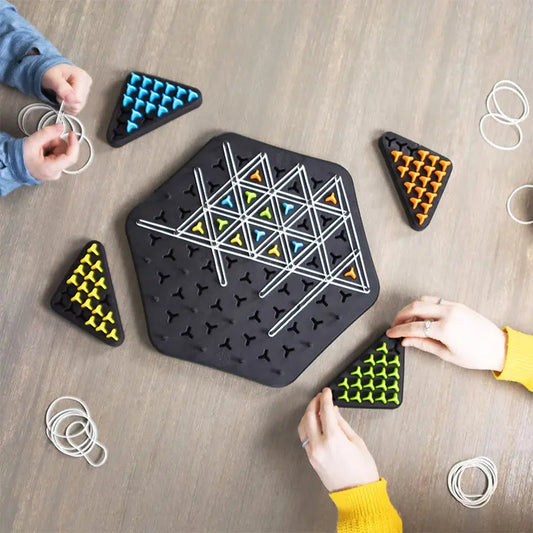 Juego de Estrategia Kettendreieck – Juego de Pensamiento Elegante para 2–4 Jugadores