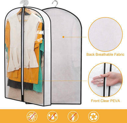 Juego de Fundas para Prendas PEVA – Paquete de 24 Fundas Colgantes en 3 Tamaños