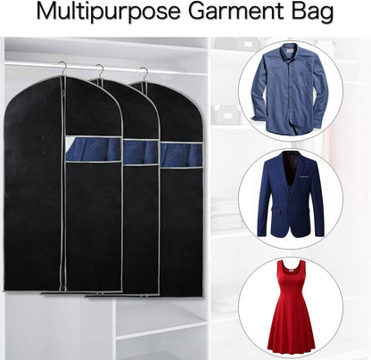 Juego de Fundas para Ropa Transpirables – Paquete de 10 Fundas de Almacenamiento de Ropa con Ventana