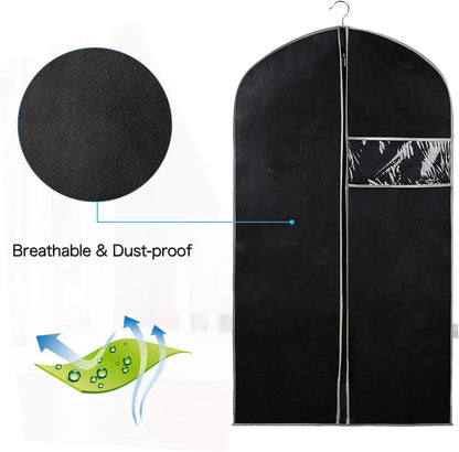 Juego de Fundas para Ropa Transpirables – Paquete de 10 Fundas de Almacenamiento de Ropa con Ventana