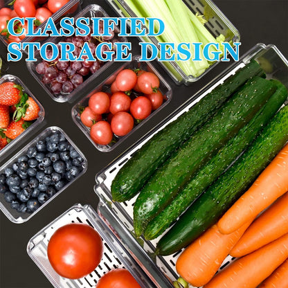 Juego de Organizadores Apilables para Nevera de 10 - FridgeMaster