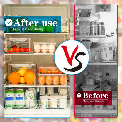 Juego de Organizadores Apilables para Nevera de 10 - FridgeMaster
