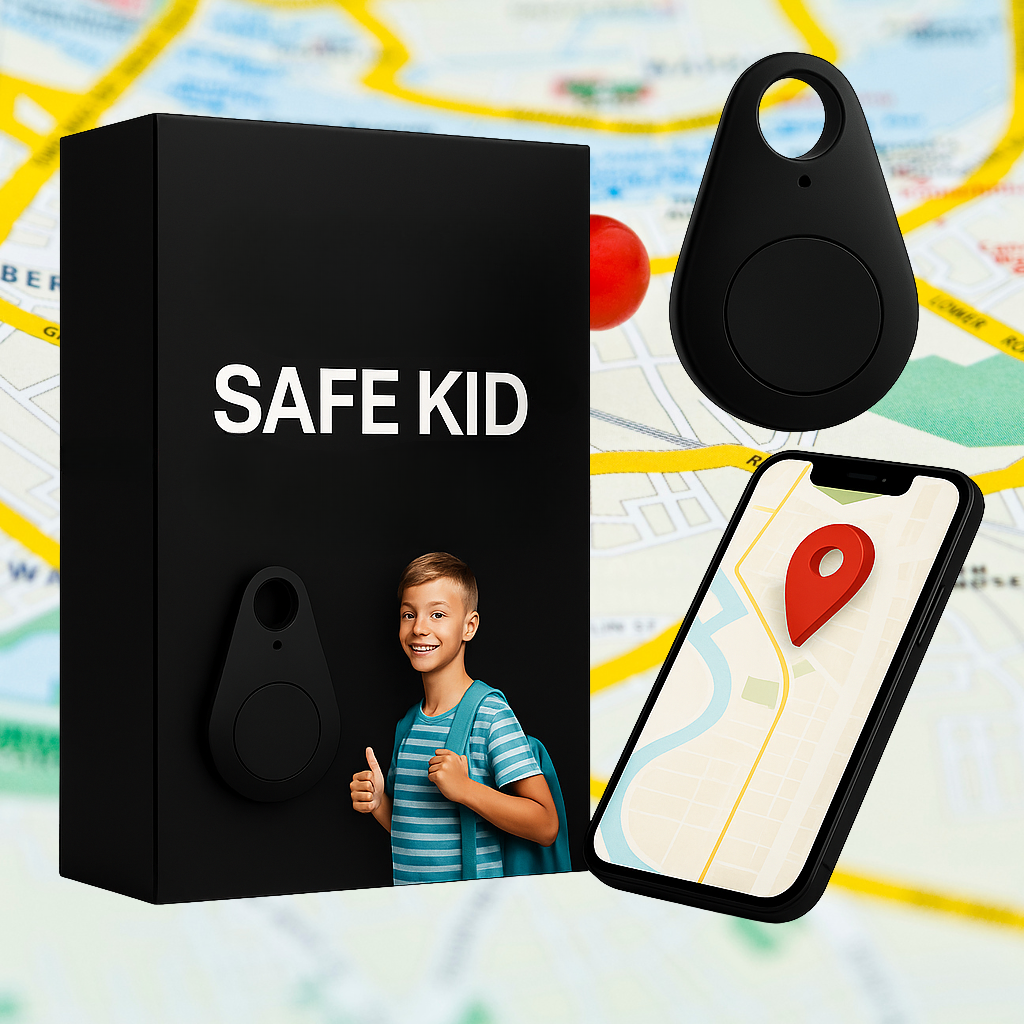 KidiSafe | Rastreador GPS Infantil Impermeable con Ubicación en Vivo y SOS