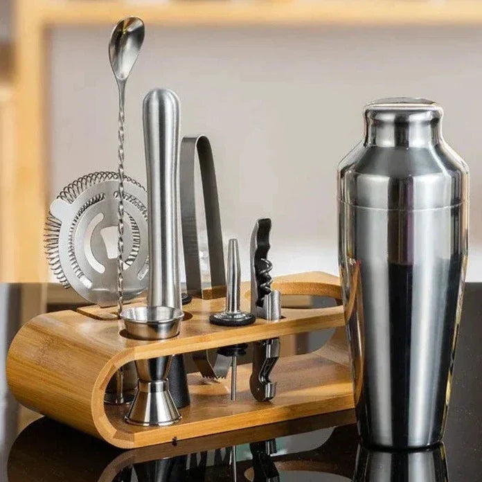 Kit de Bar Metálico de Lujo – Set de Cóctel para Mixología