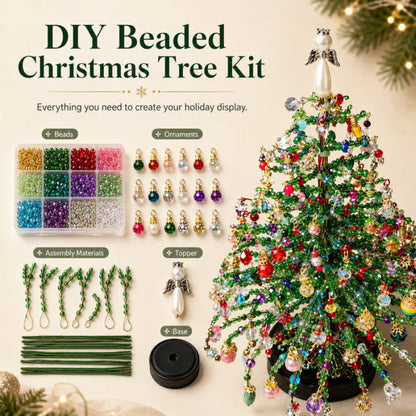 Kit DIY de árbol de Navidad con abalorios – Crea tu propia decoración navideña brillante