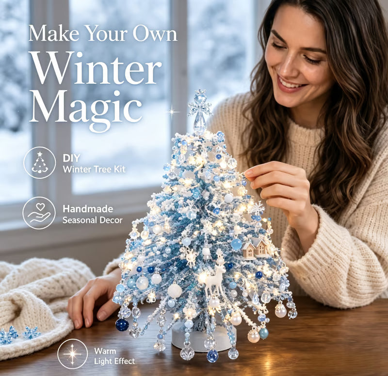 Kit DIY de árbol de Navidad con abalorios – Crea tu propia decoración navideña brillante