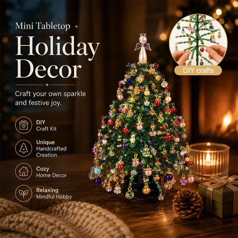 Kit DIY de árbol de Navidad con abalorios – Crea tu propia decoración navideña brillante