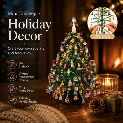 Kit DIY de árbol de Navidad con abalorios – Crea tu propia decoración navideña brillante