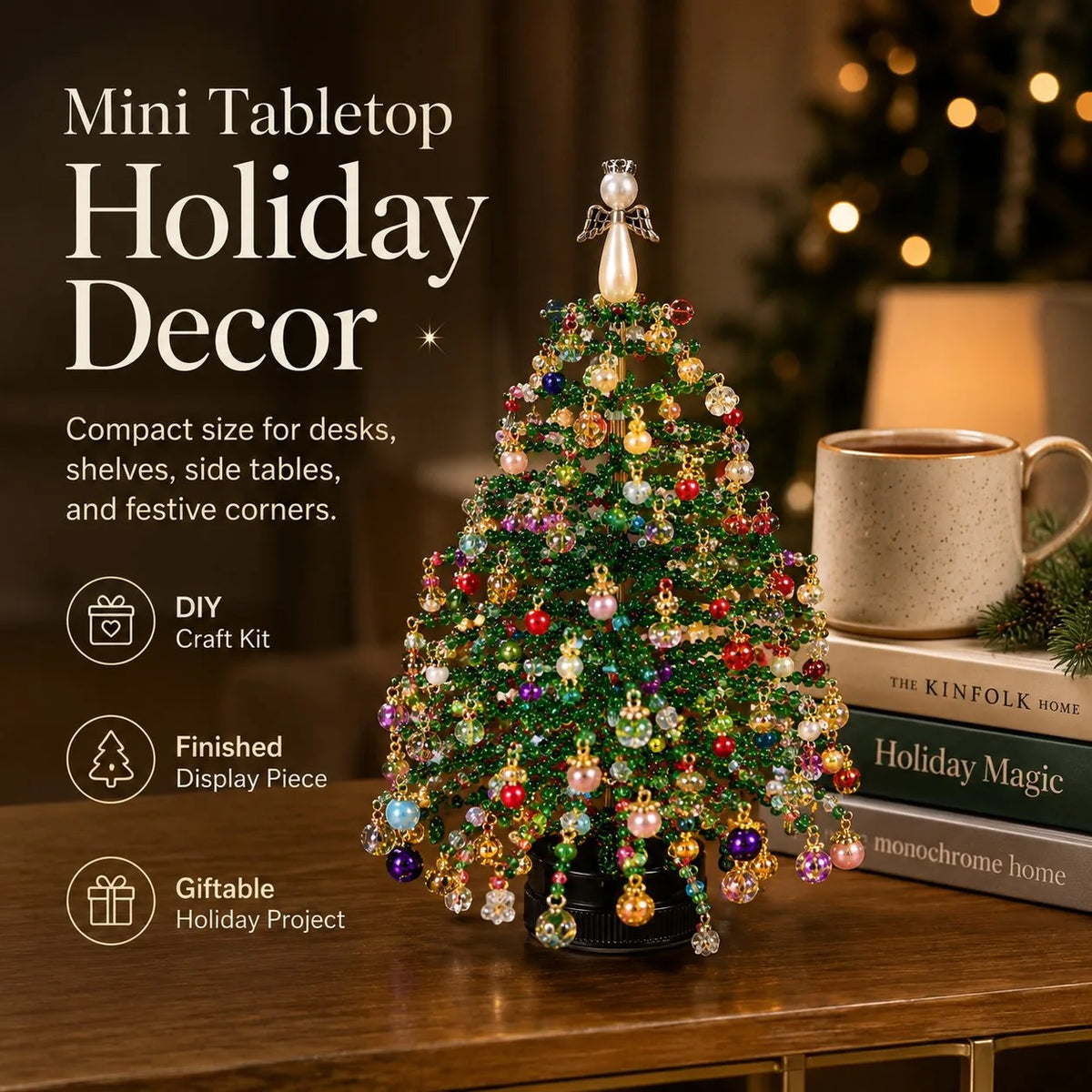 Kit DIY para árbol de Navidad de abalorios