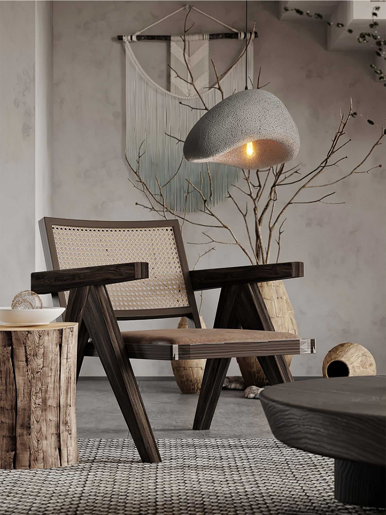 Lámpara Colgante Cocoon Wabi-Sabi, Estilo A