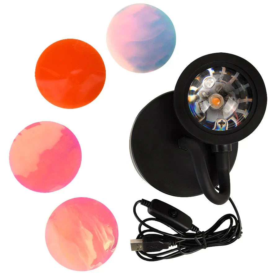 Lámpara de Atardecer con 4 Colores - GlowSphere